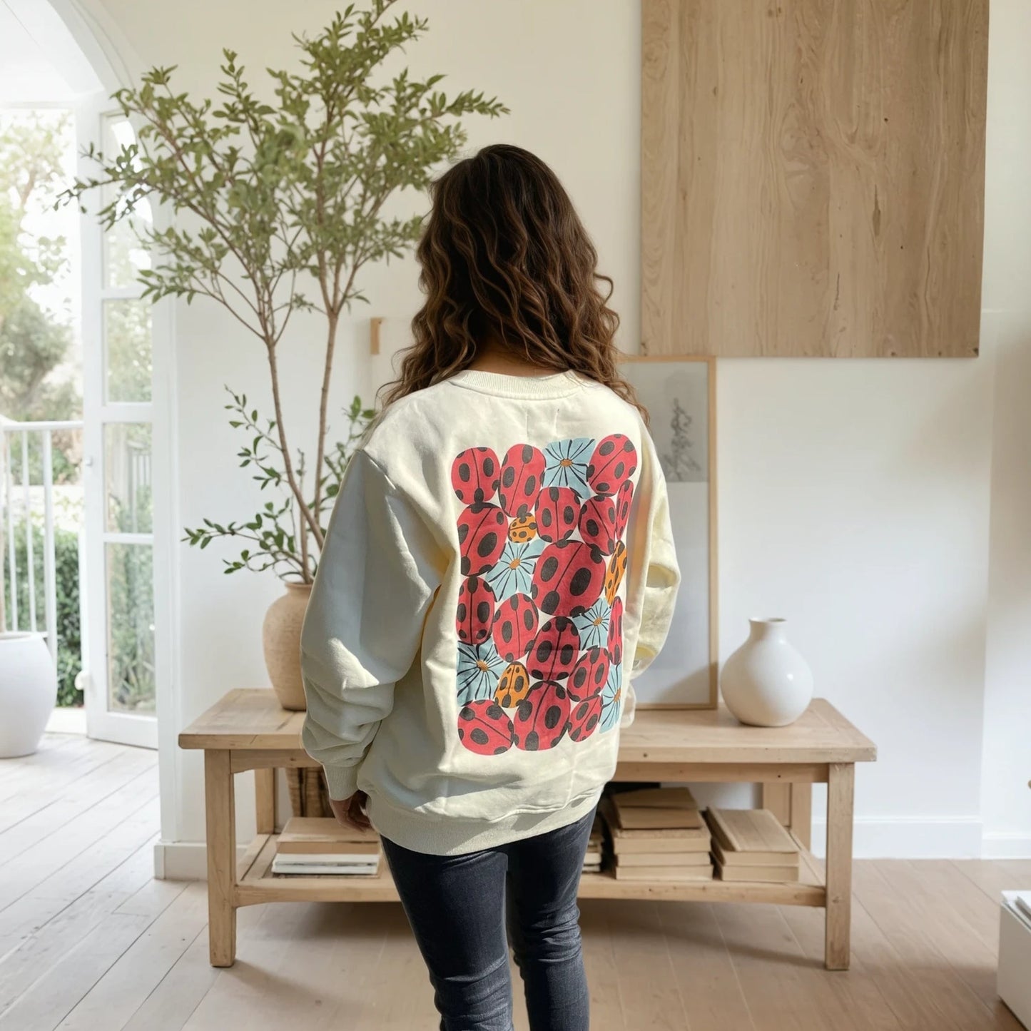 Bigfoot Found a Flower 100% Cotton Relaxed Fit Sweatshirt
