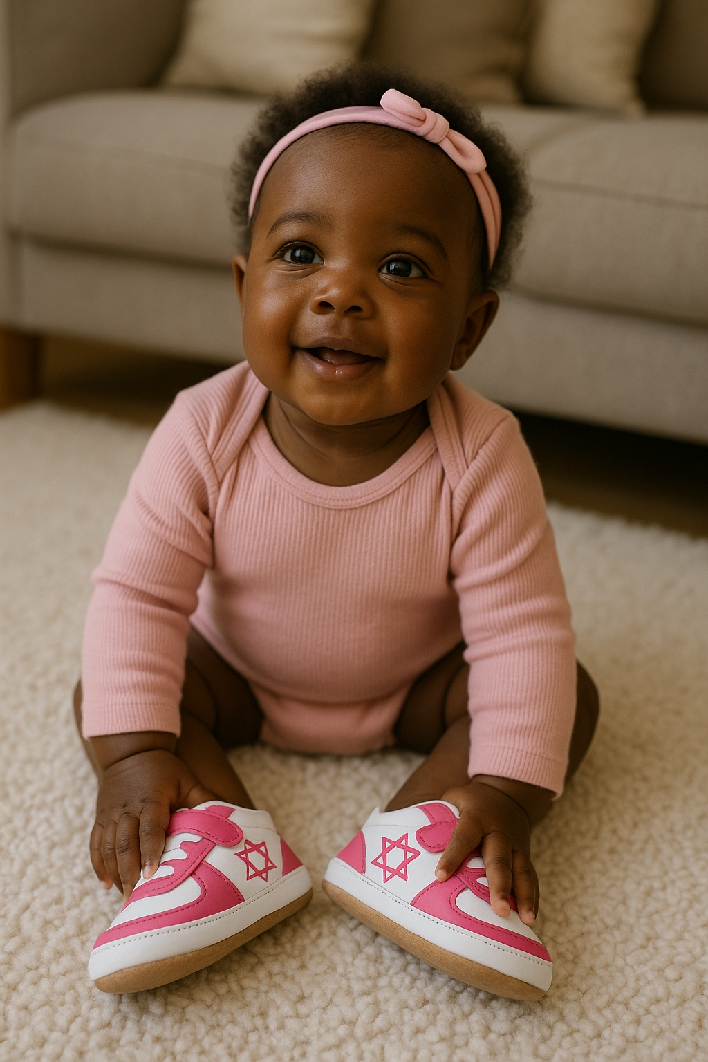 Air Maccabees Pink Low Top Shoes