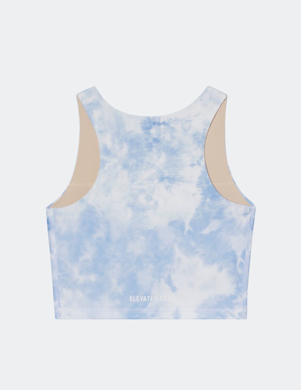 Blue Tie-Dye Bra Tank with Supportive Fit