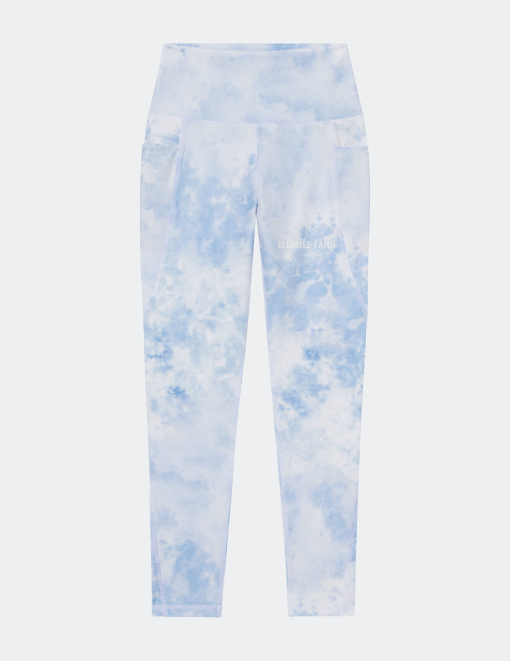 Blue Tie-Dye High-Waisted Legging Elevated Faith