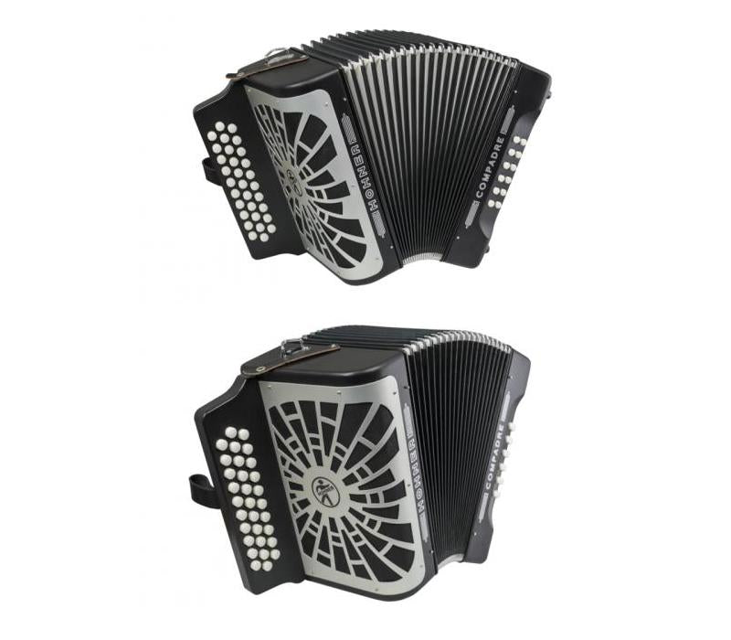 Hohner Compadre Diatonic Accordion - Keys of F/Bb/Eb - Black -NEW