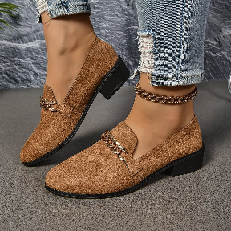 Pointed Toe Chunky Heel Women’s Shoes