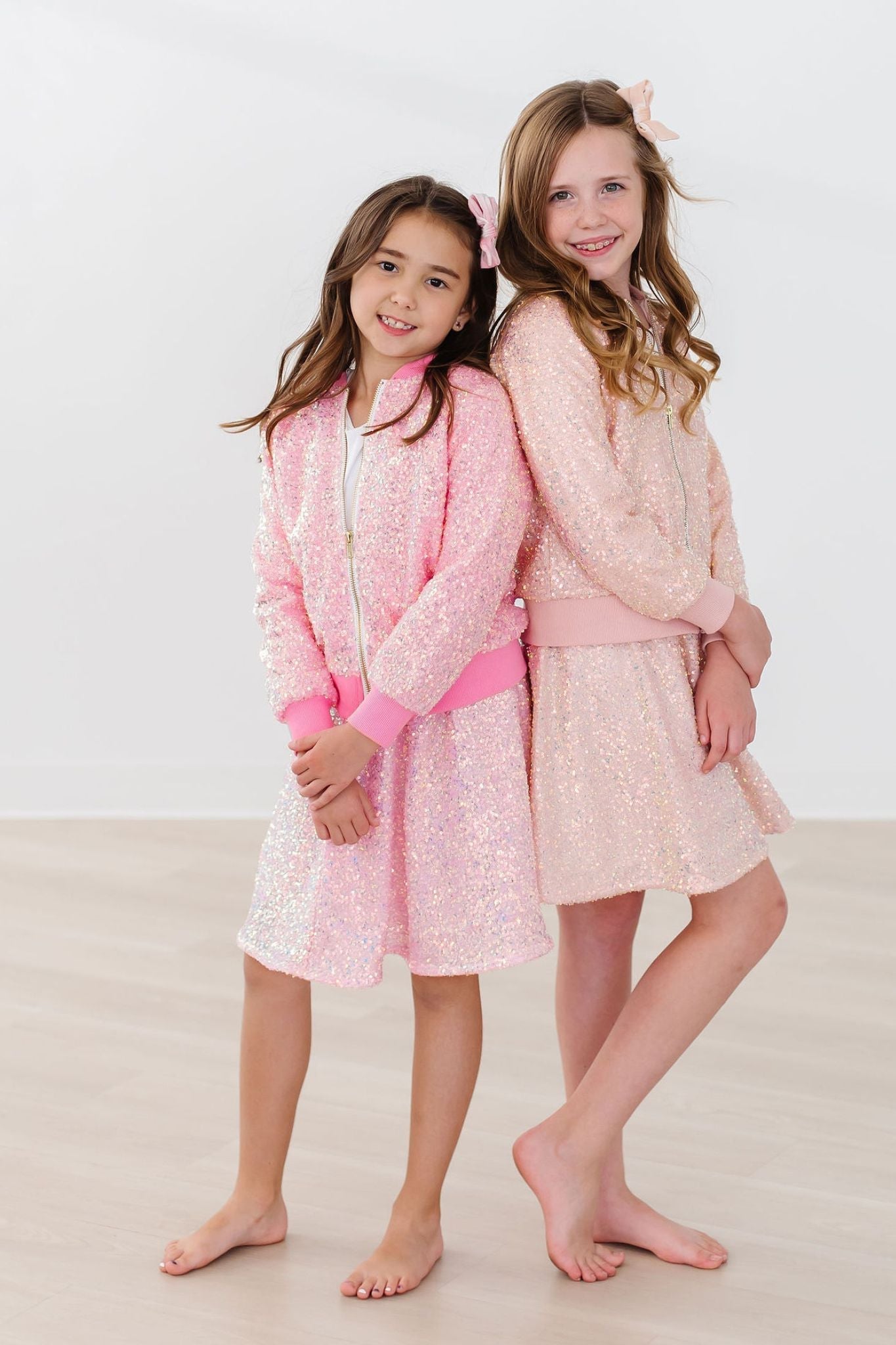 Bubblegum Pink Sequin Jacket Kids Wear Mila & Rose