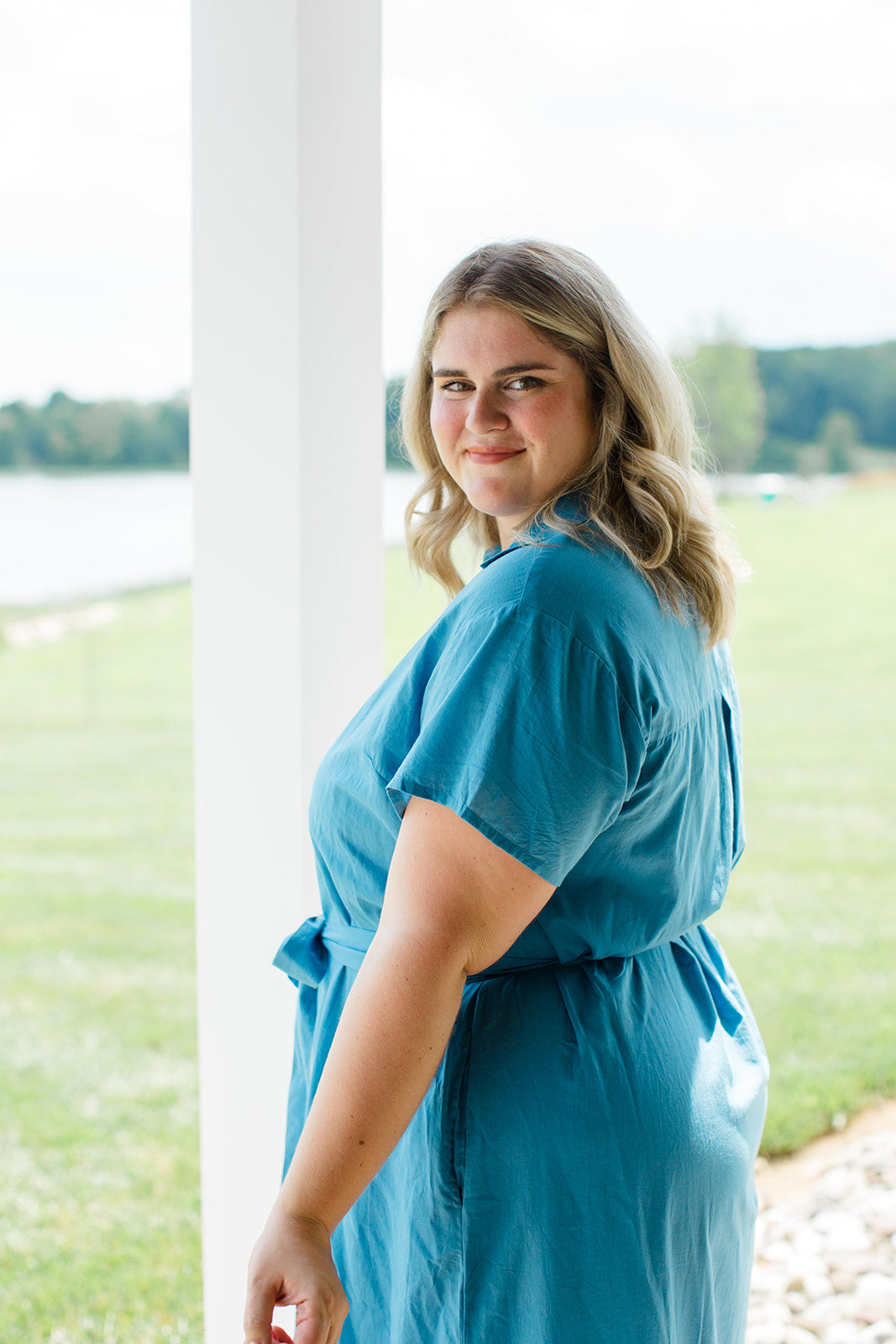 The Natalie Blueberry Smoothie Shirt Dress Carla Kiley Collection