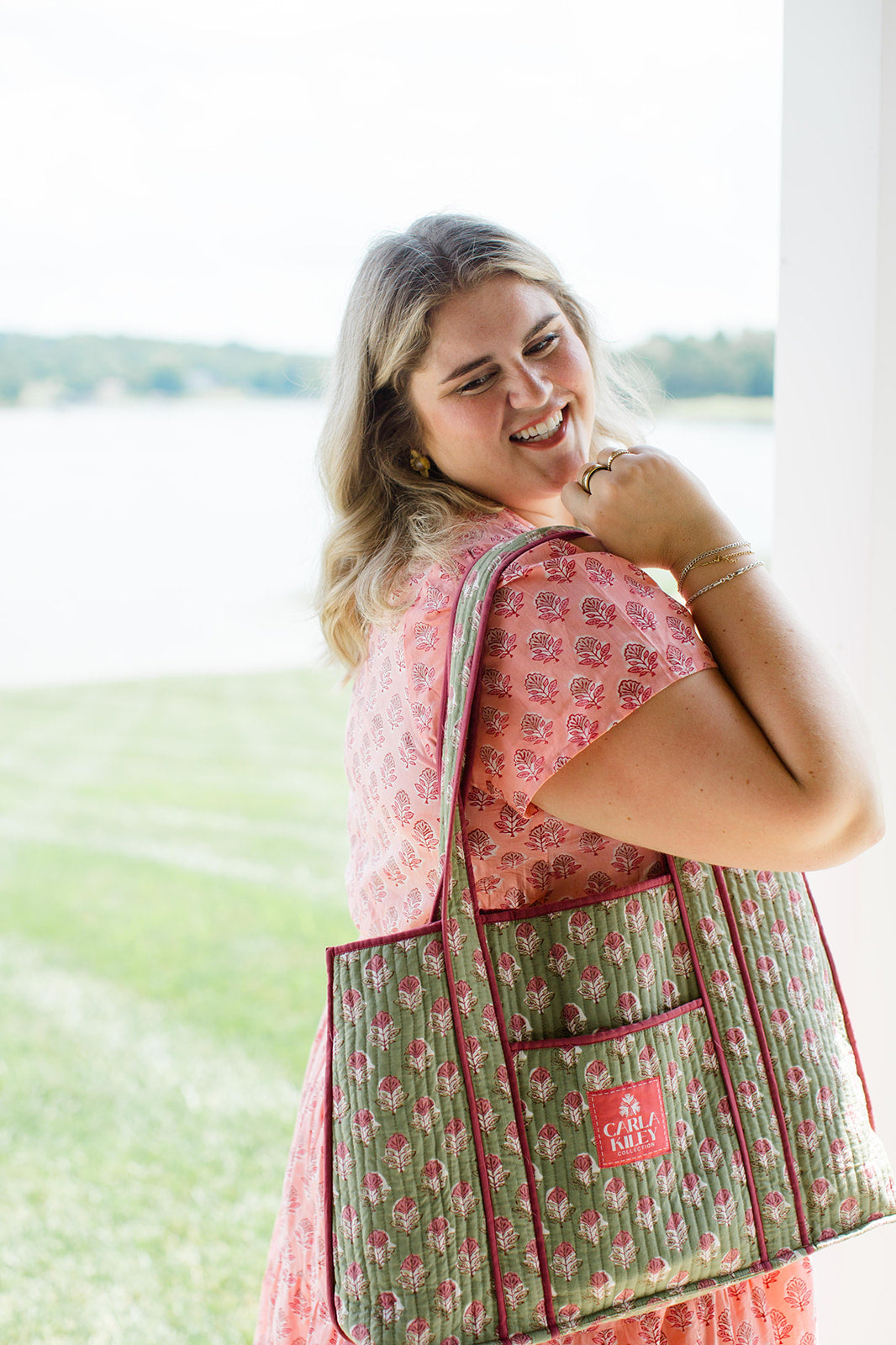 The Tami Tote Medium Tote and Pouch Set Carla Kiley Collection