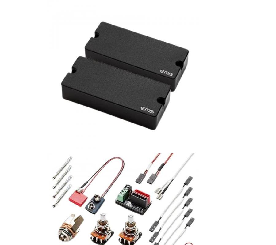 EMG David Ellefson Signature 4-String Active Soapbar Bass Pickup Set, Black - New