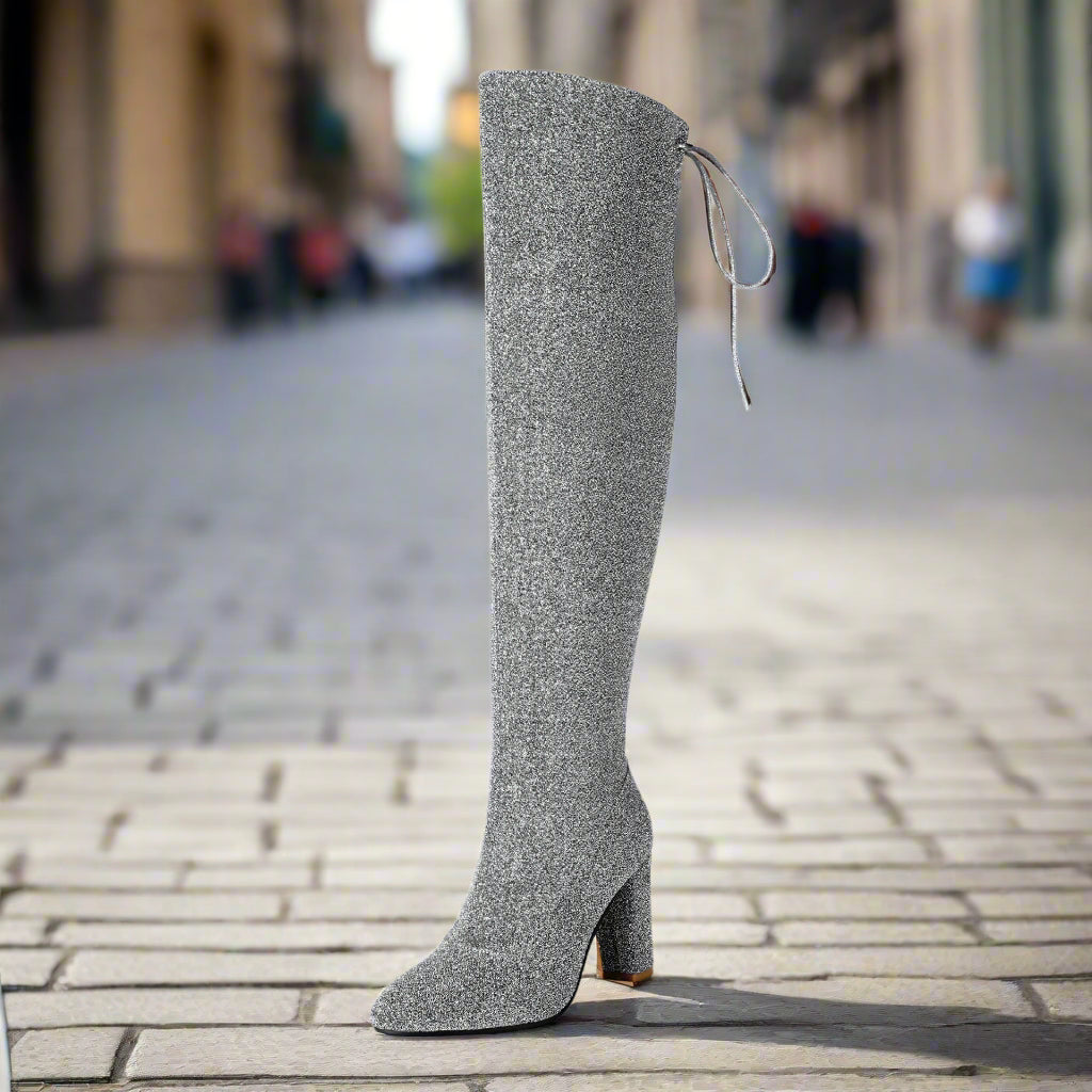 Plus-Size Chunky Heel Over The Knee Long Boots for Women