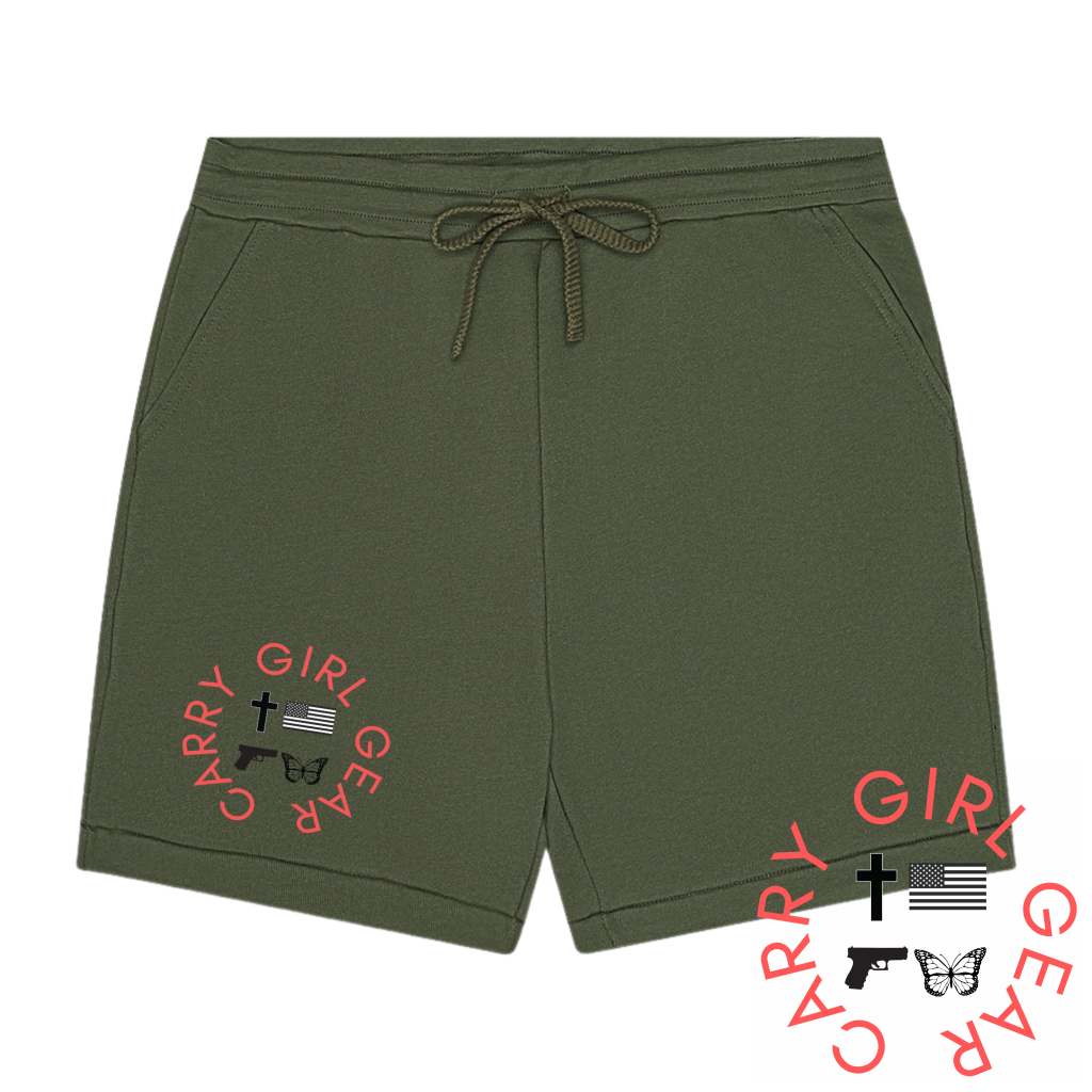 CGG Bold Logo Hoodie and Shorts Lounge Set Carry Girl Gear