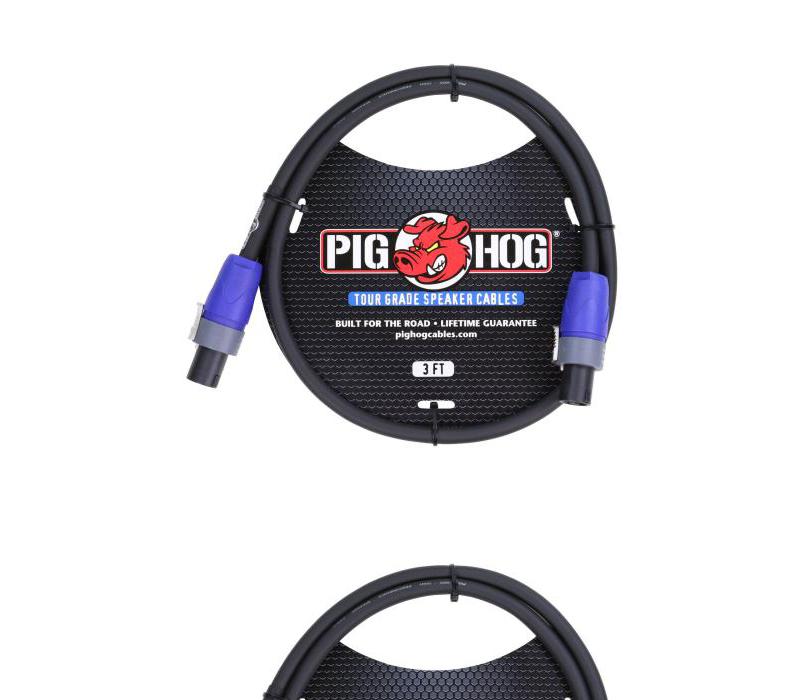 Speaker Cable 3ft 14 Gauge Wire Speakon to Speakon Pig Hog PHSC3SPK