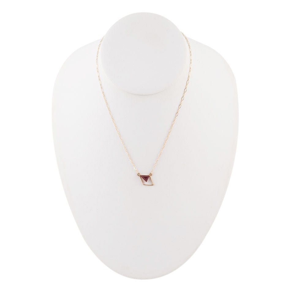 Corundum Bronze Triangle Necklace Barse Jewelry