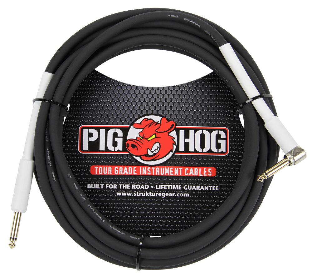 8mm Right Angle 18.5FT Instrument Cable 1/4'-1/4' Pig Hog PH186R