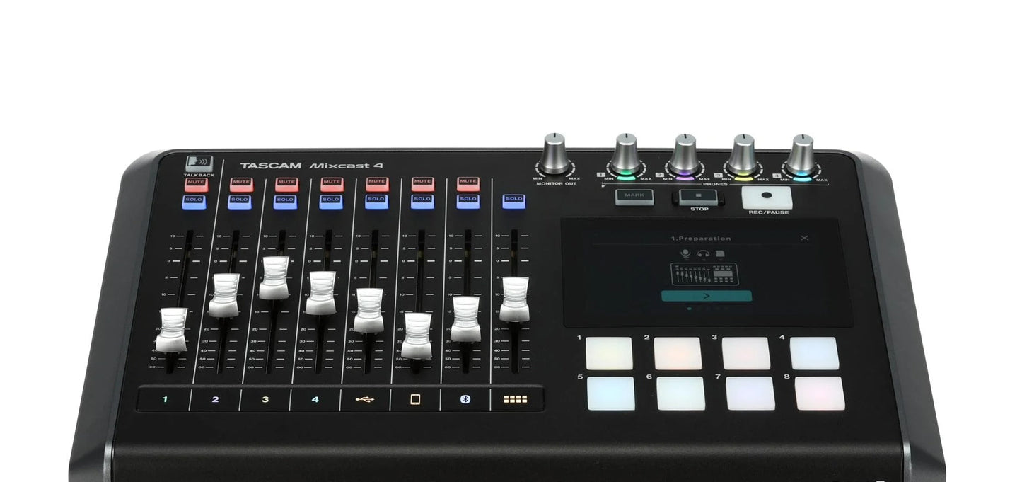 TASCAM Mixcast 4 8 Channel Digital Podcast Workstation