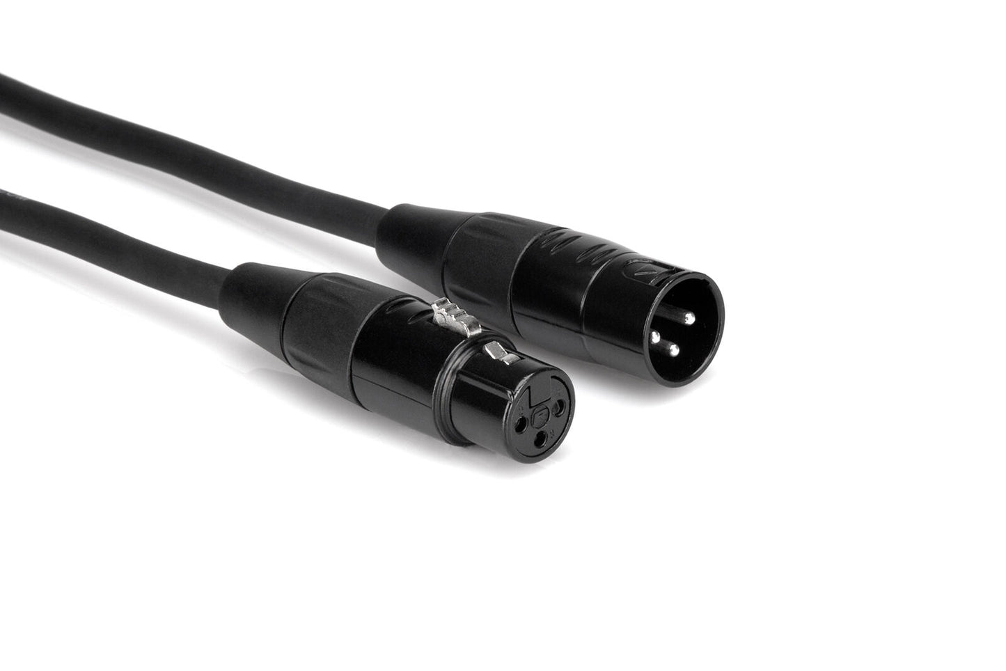 2 Pack Hosa Pro Microphone Cable, Neutrik REAN Connectors REAN XLR3F to XLR3M, HMIC-015 (15 Feet)
