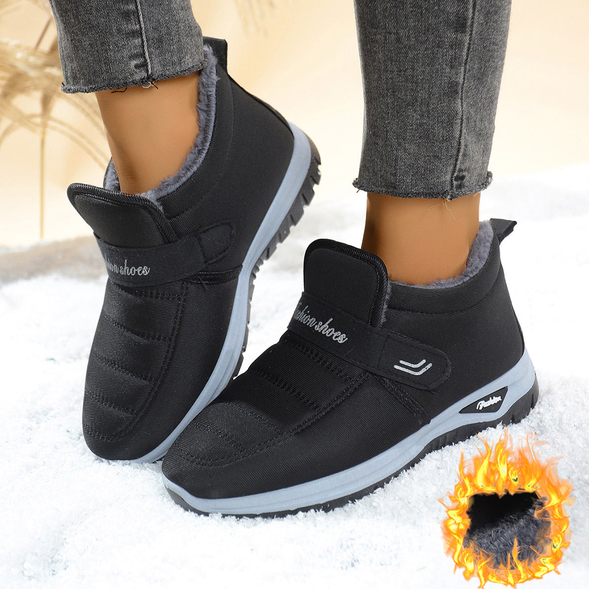 Women’s Fleece-Lined Insulated Snow Boots Warm Winter Anti-Slip Boots