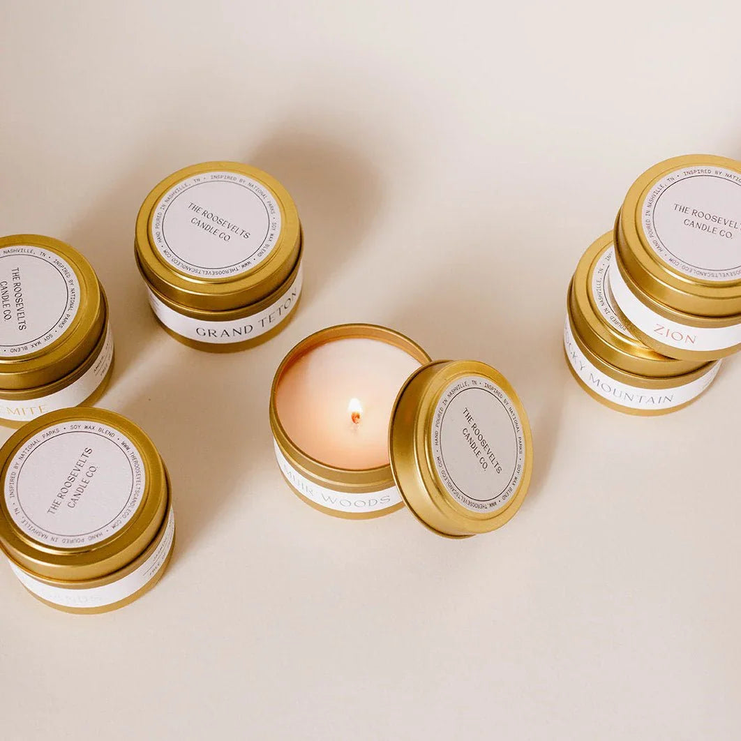 Denali Travel Candle Soy-Coconut Wax Candle The Roosevelts Candle Co.