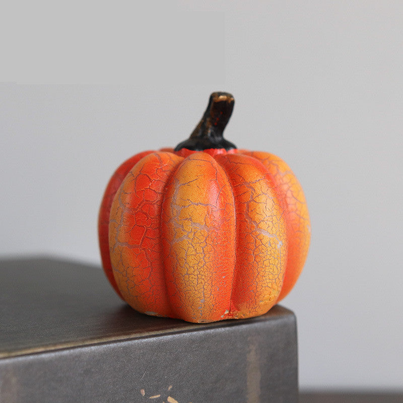 Halloween Pumpkin LED Candle Lantern Resin Luminous Pumpkin