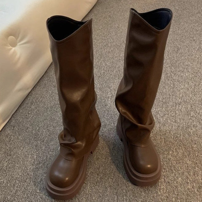 Women’s Platform Autumn/Winter Dress Boots British Style