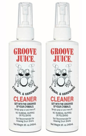 Groove Juice Cymbal Cleaner 2-Pack Spray On Rinse Off