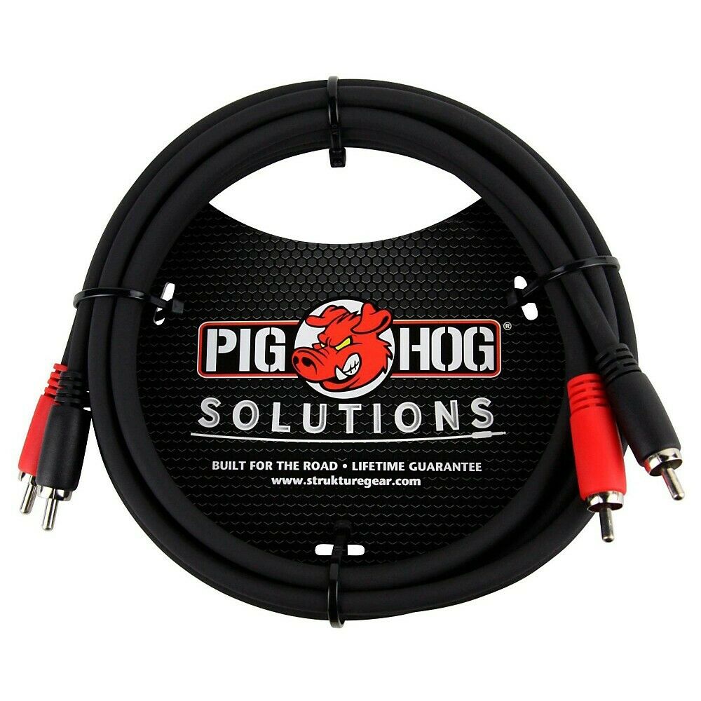 Pig Hog Solutions 6 Ft RCA-RCA Dual Cable 2 Pack