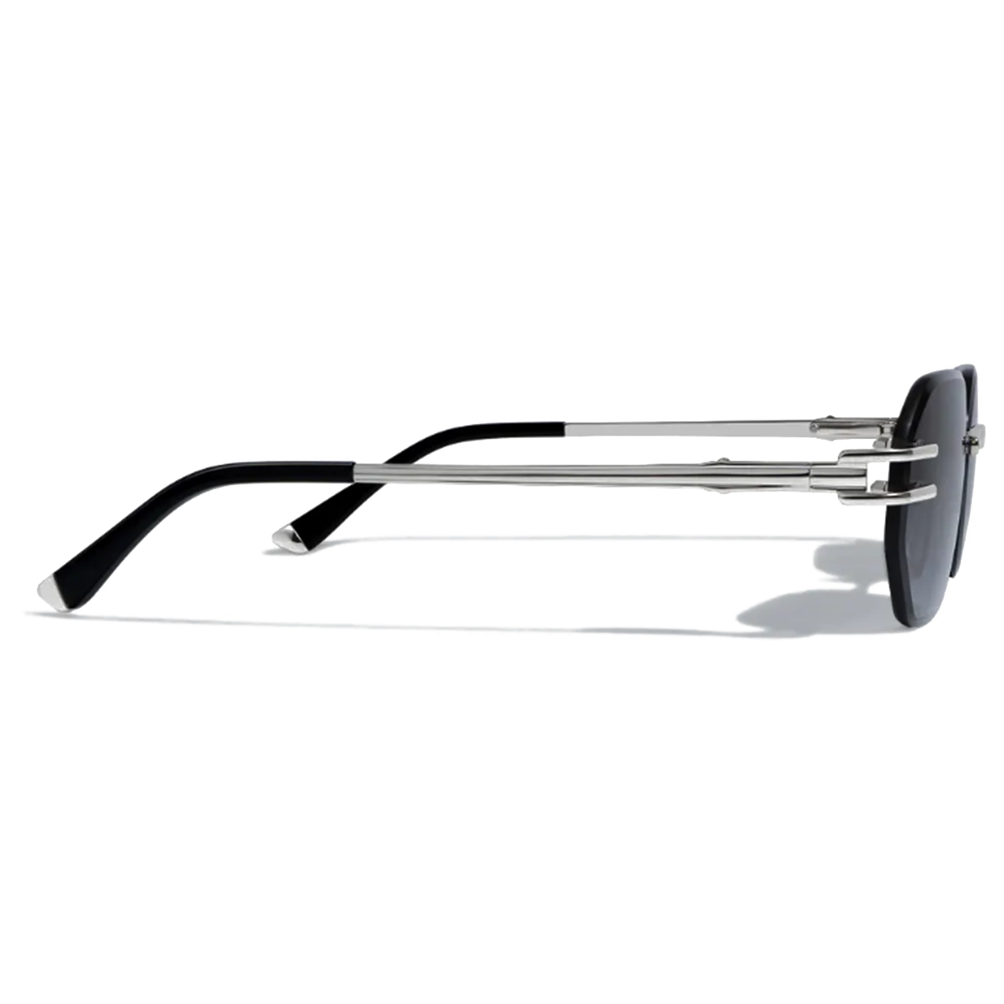 Emil Rimless Rectangle Sunglasses Metal Frameless Emil