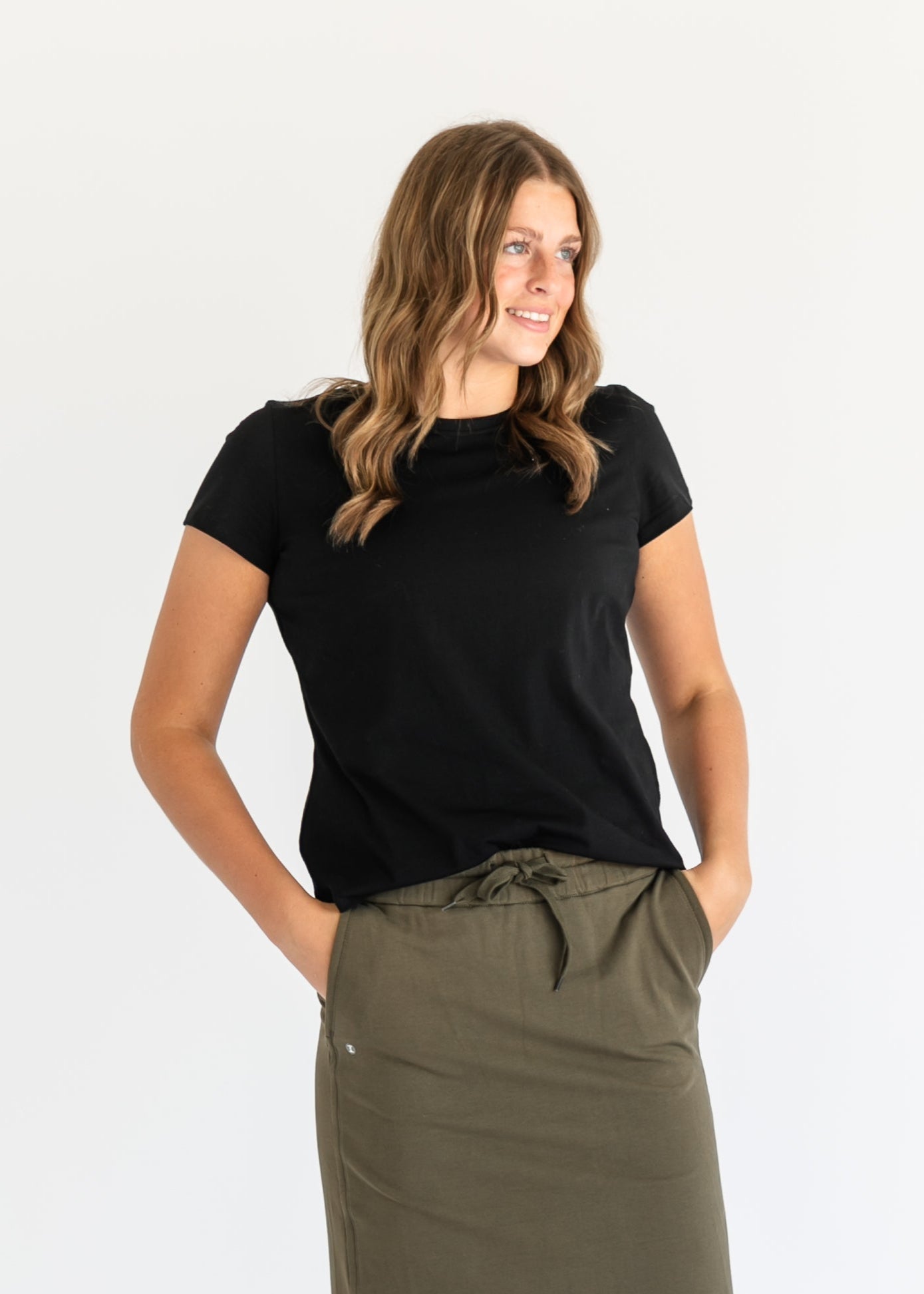 Essential Crew Taupe Basic Tee T-Shirt