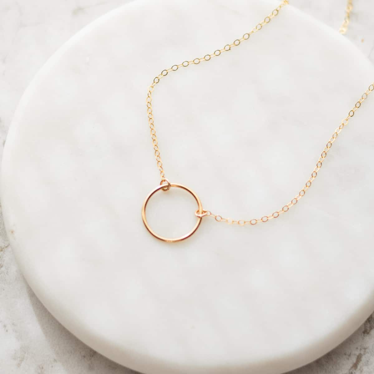 Essie 14k Gold Filled Circle Necklace