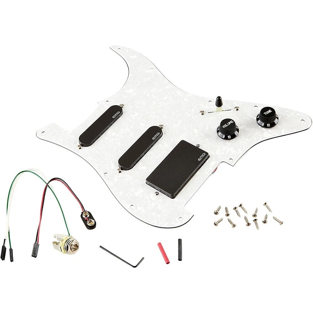 EMG KH20 Wired Pickguard with Pickups Chrome - Kirk Hammett