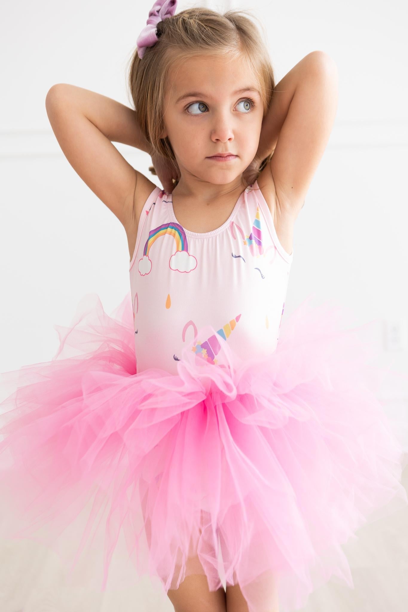 Bubblegum Unicorn Tank Tutu Leotard with Full Fluffy Layers