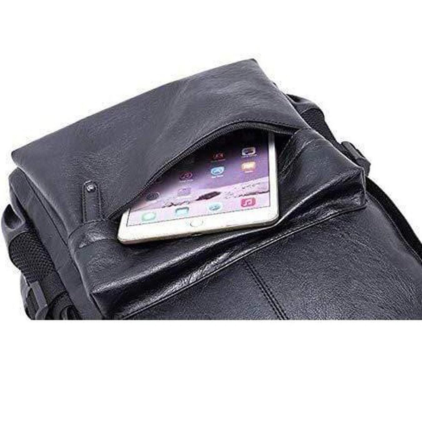 Scratch-Proof 15.6" Vegan Leather Backpack FR Fashion Co.