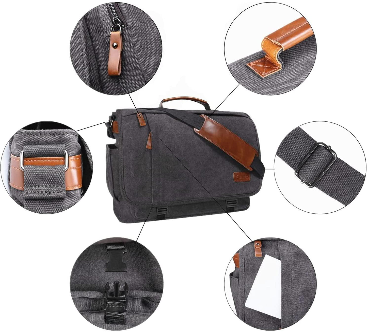 FR Fashion Co. 18.5" Canvas Laptop Messenger Bag