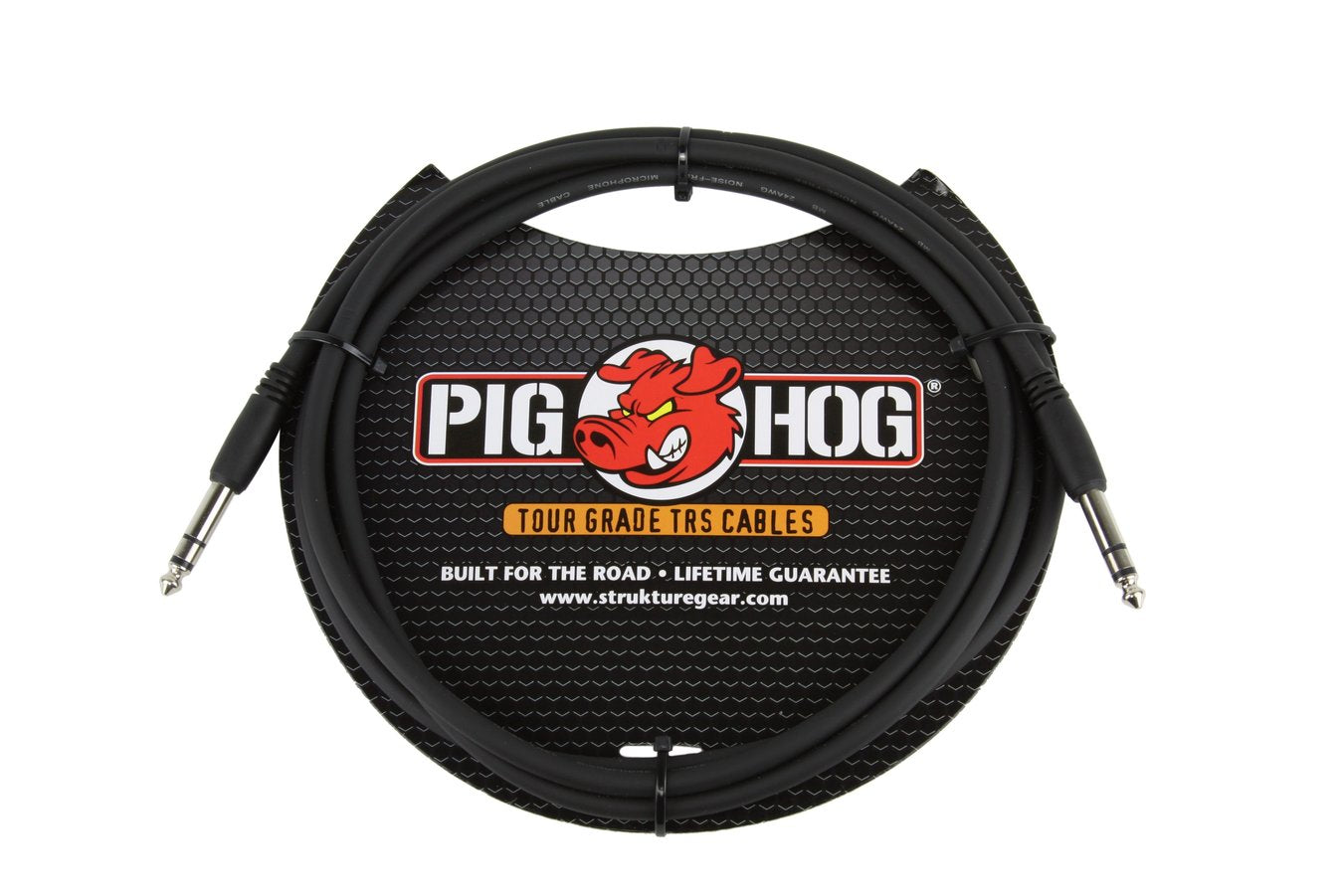 Balanced Stereo 6FT 1/4' TRS Instrument Cable 4 Pack Pig Hog PTRS06