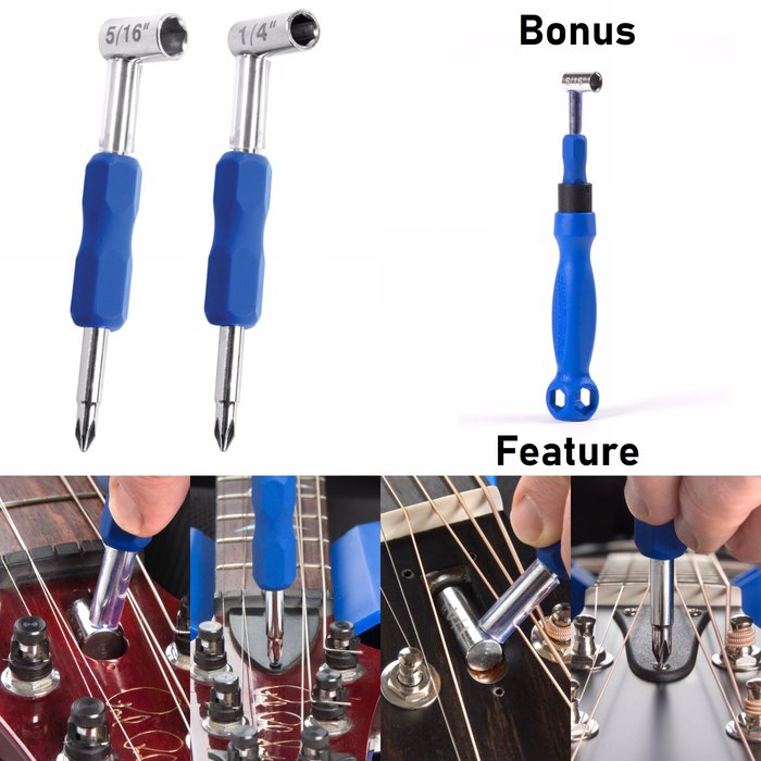 Premium ¼” Carbon Steel Truss Rod Wrench Music Nomad MN231