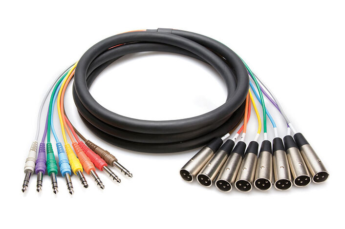 XLR 8-channel 2 Meter Snake Cable Hosa XLR-802