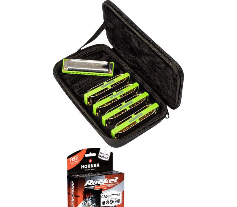 Hohner Rocket Amp Pro Pack 5-piece Harmonica Set - Keys of C, G, A, D, B Flat -NEW