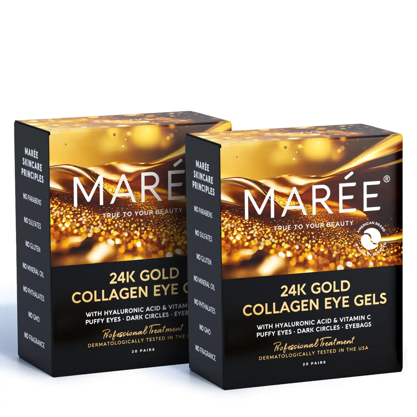 24K Gold Anti-Aging Eye Patches Premium Hydrogel Under Eye Masks