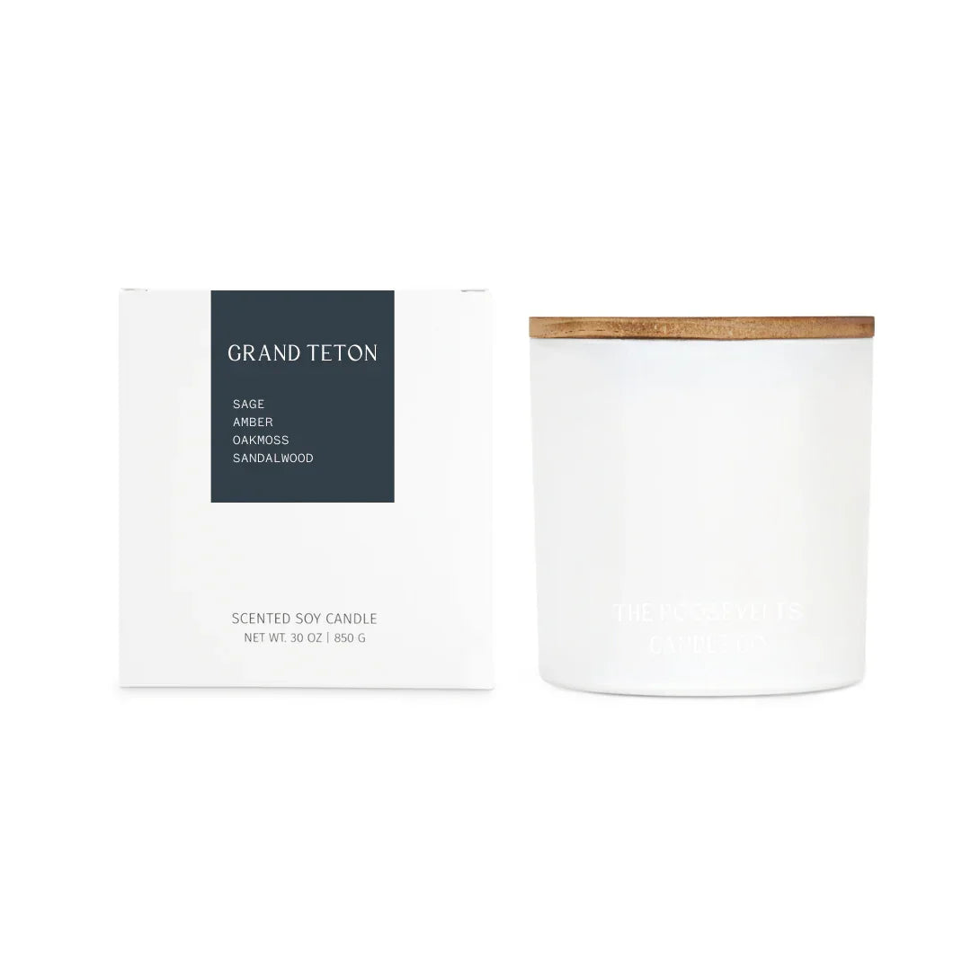 Grand Teton 3 Wick Scented Candle The Roosevelts Candle Co.