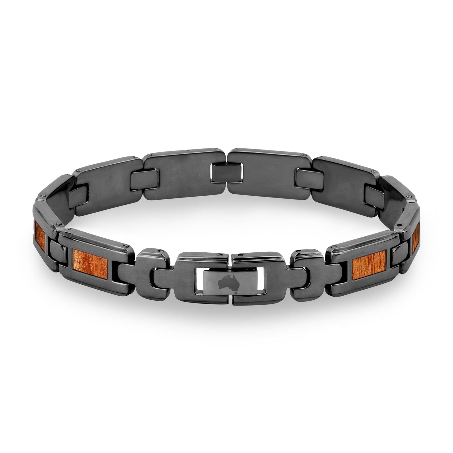 Gum Burl Gunmetal Link Bracelet Men's Bracelet