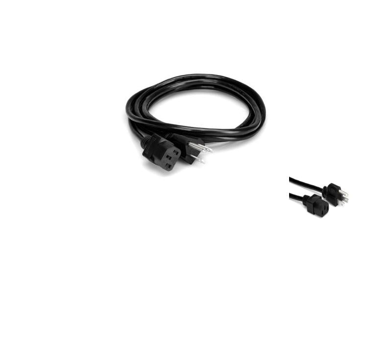Power Cord 18 AWG IEC C13 to NEMA 5-15P 8 Feet Hosa