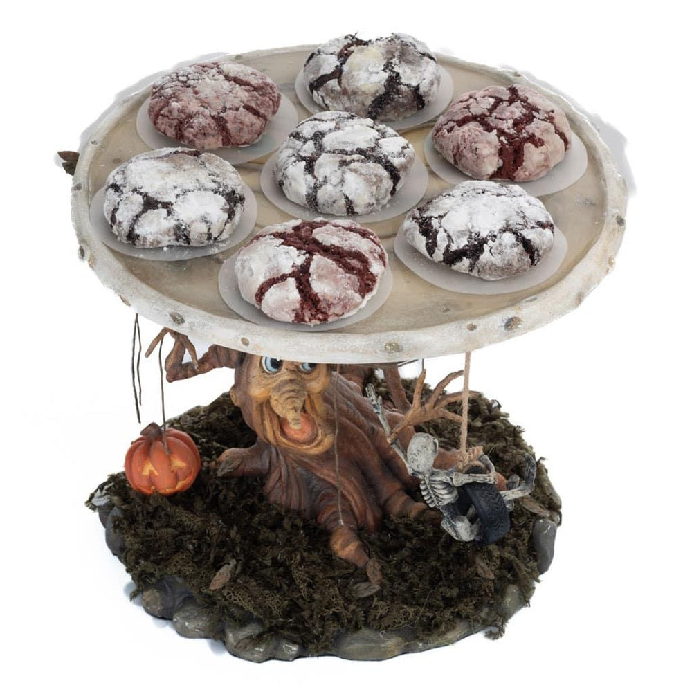 Halloween Hollow Tree Cake Plate Enchanted Food-Safe Tray Katherine's Collection