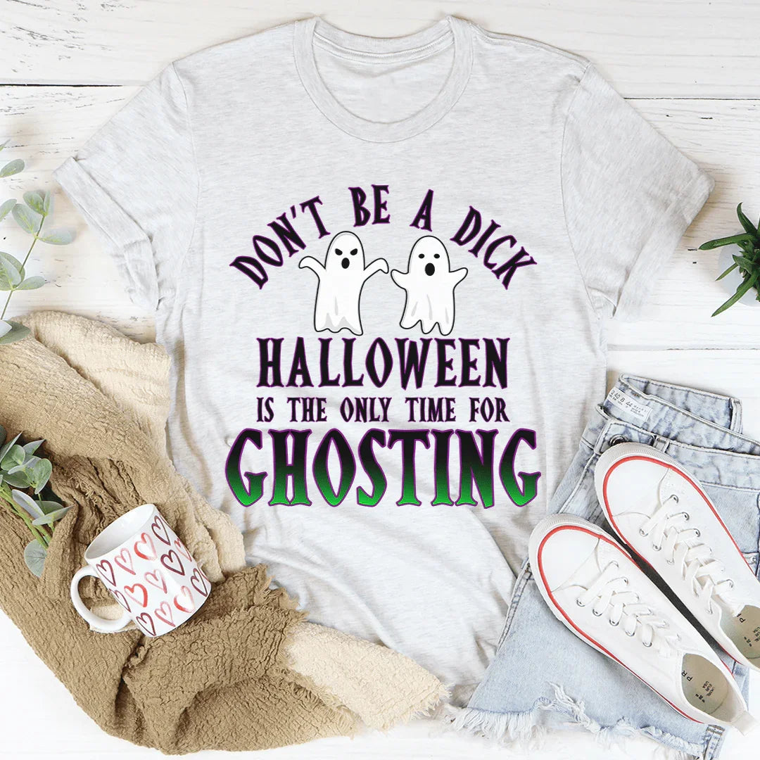Halloween Ghosting Tee Soft Lightweight T-Shirt Peachy Sunday