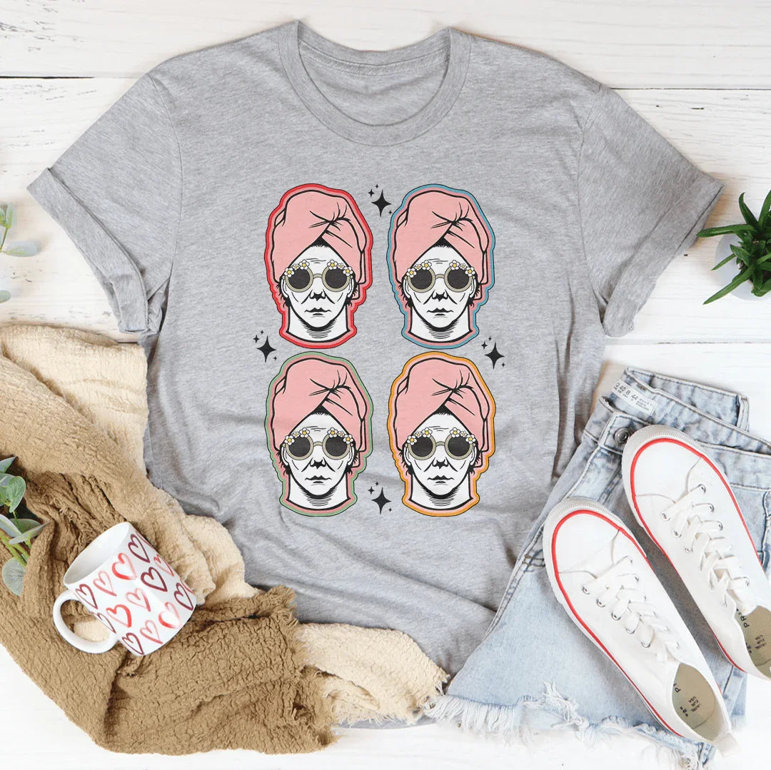 Retro Michael Halloween Cotton Tee for Women Peachy Sunday