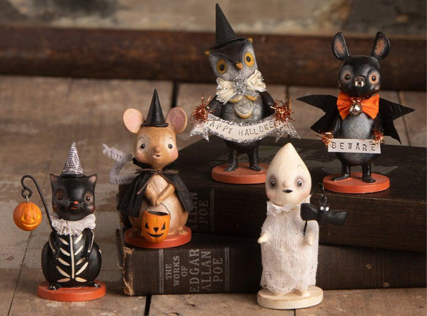 Happy Halloween Owl Festive Decor Figurine by Bethany Lowe Designs