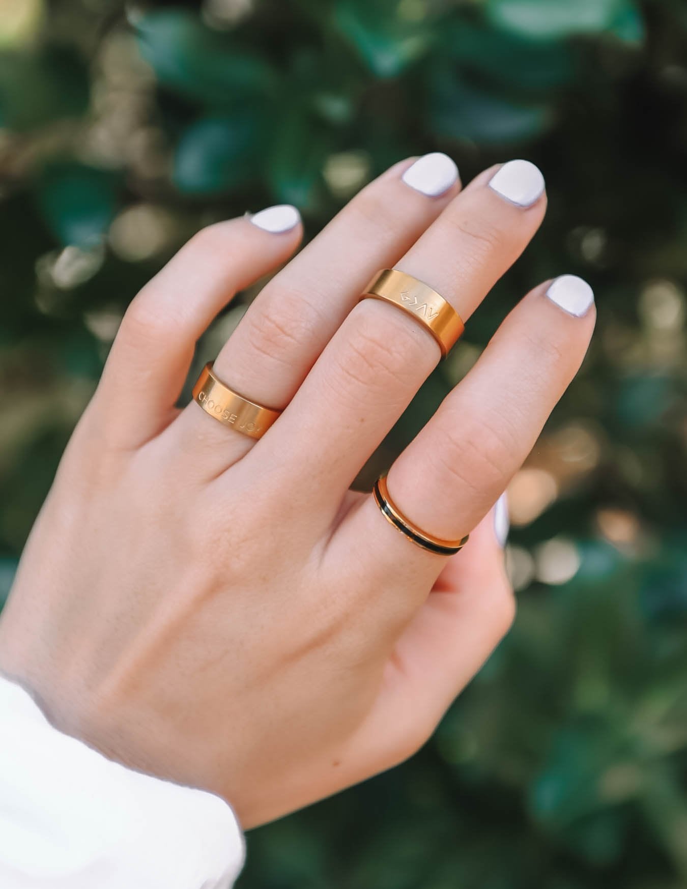 Highs and Lows Matte Gold Ring Unisex 316L Stainless Steel
