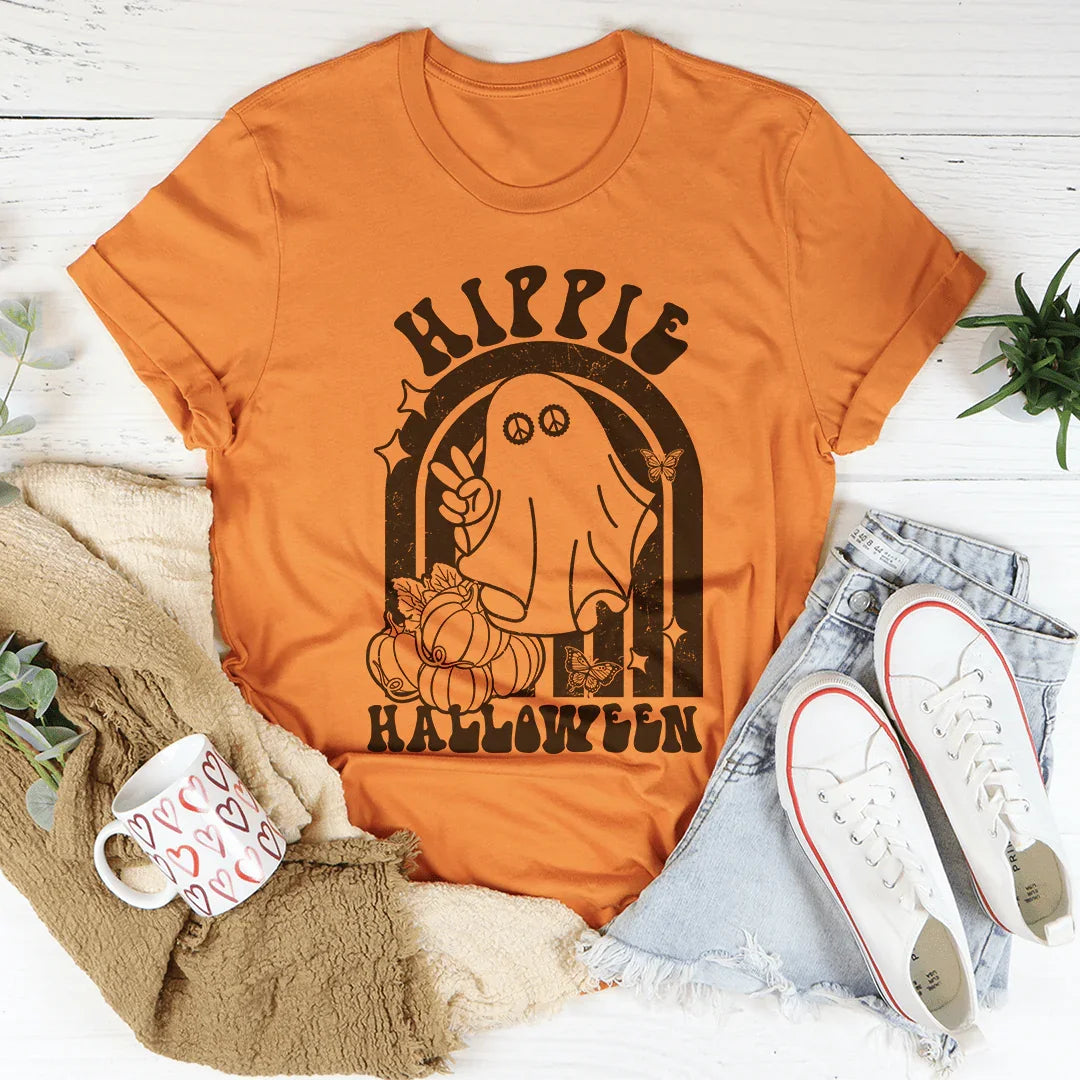 Hippie Halloween Cotton Tee Peachy Sunday