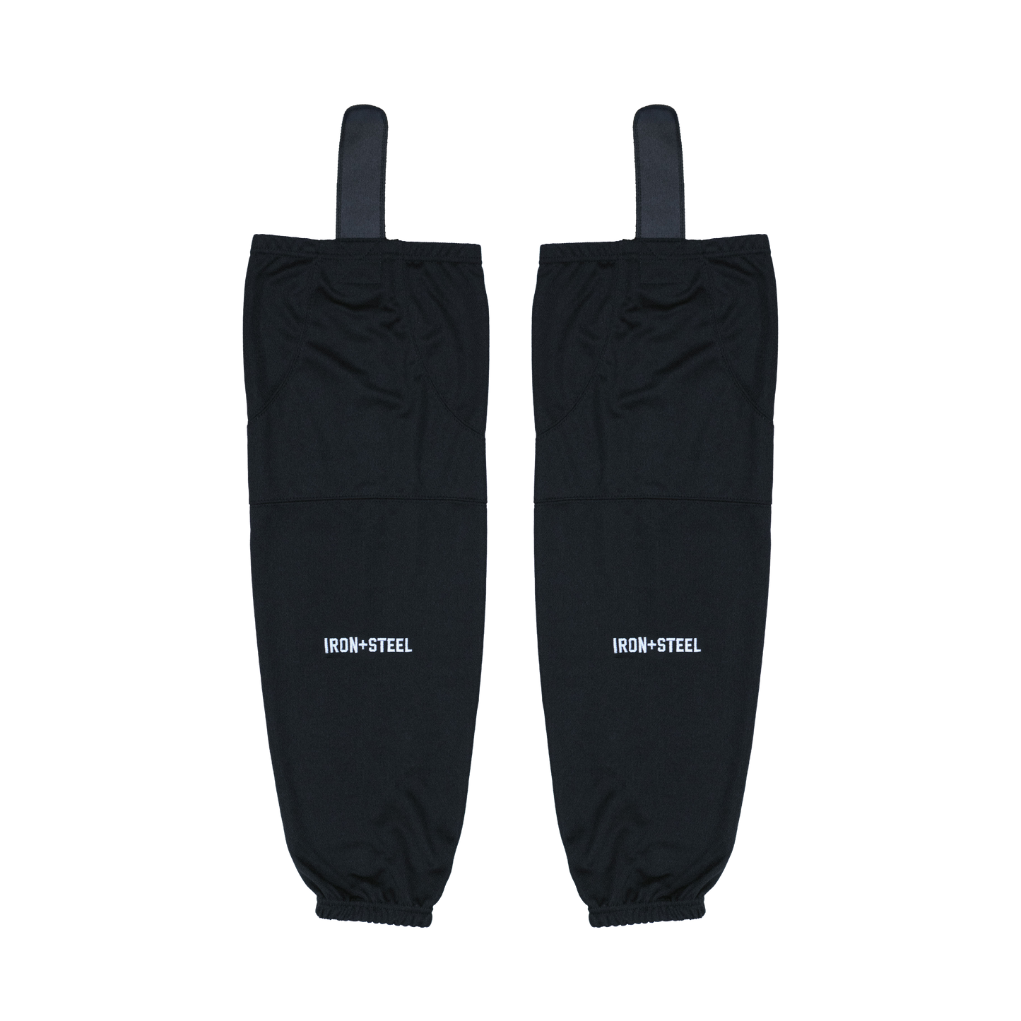 Iron+Steel Black Velcro Performance Hockey Socks