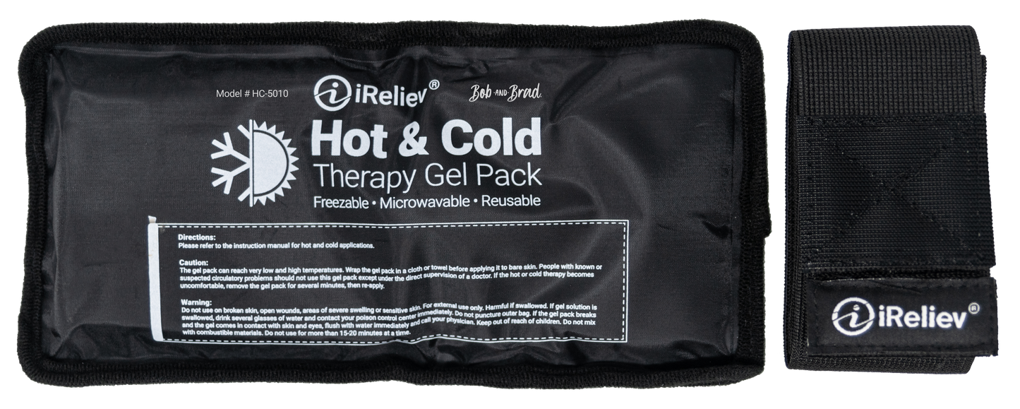 Reusable Hot and Cold Therapy Gel Pack with Securement Straps