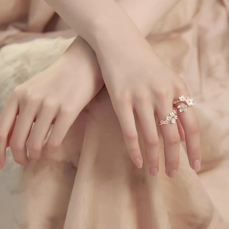 Forget Me Not 18K Gold Plated Flower Ring S925 Silver