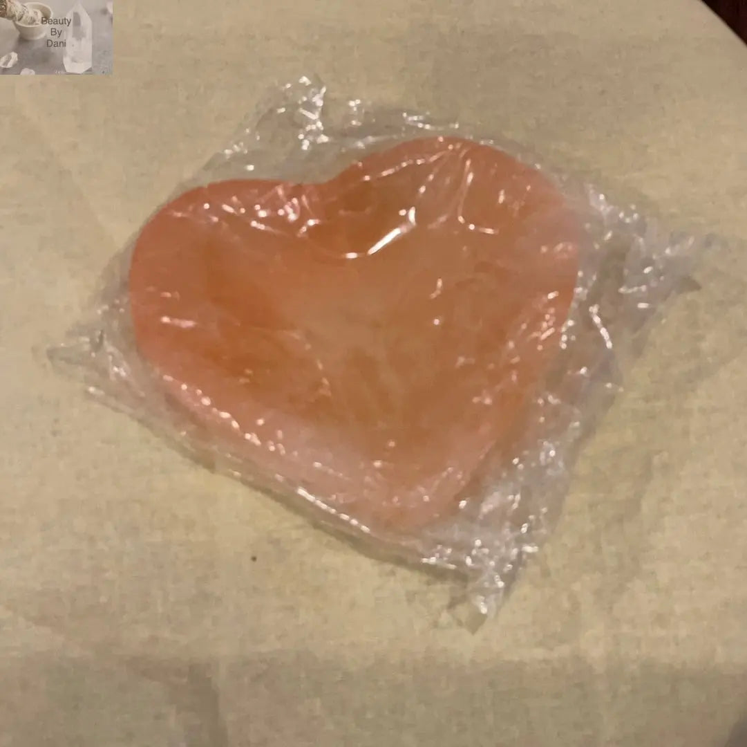 Peach Selenite Elegant Energy Cleansing Bowl