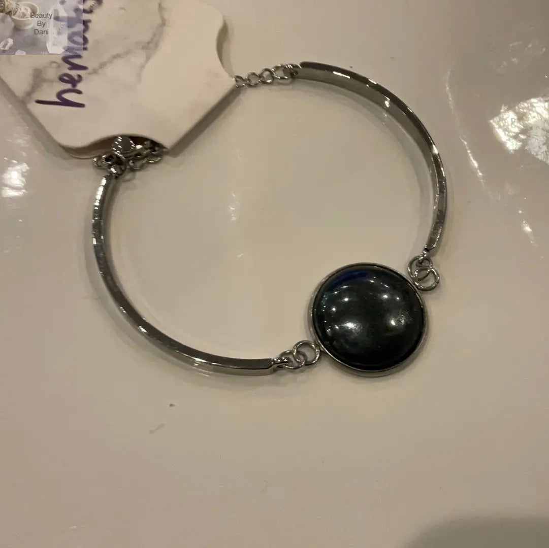 Hematite Stainless Steel Bracelet Stylish Accessory Beauty by Dani