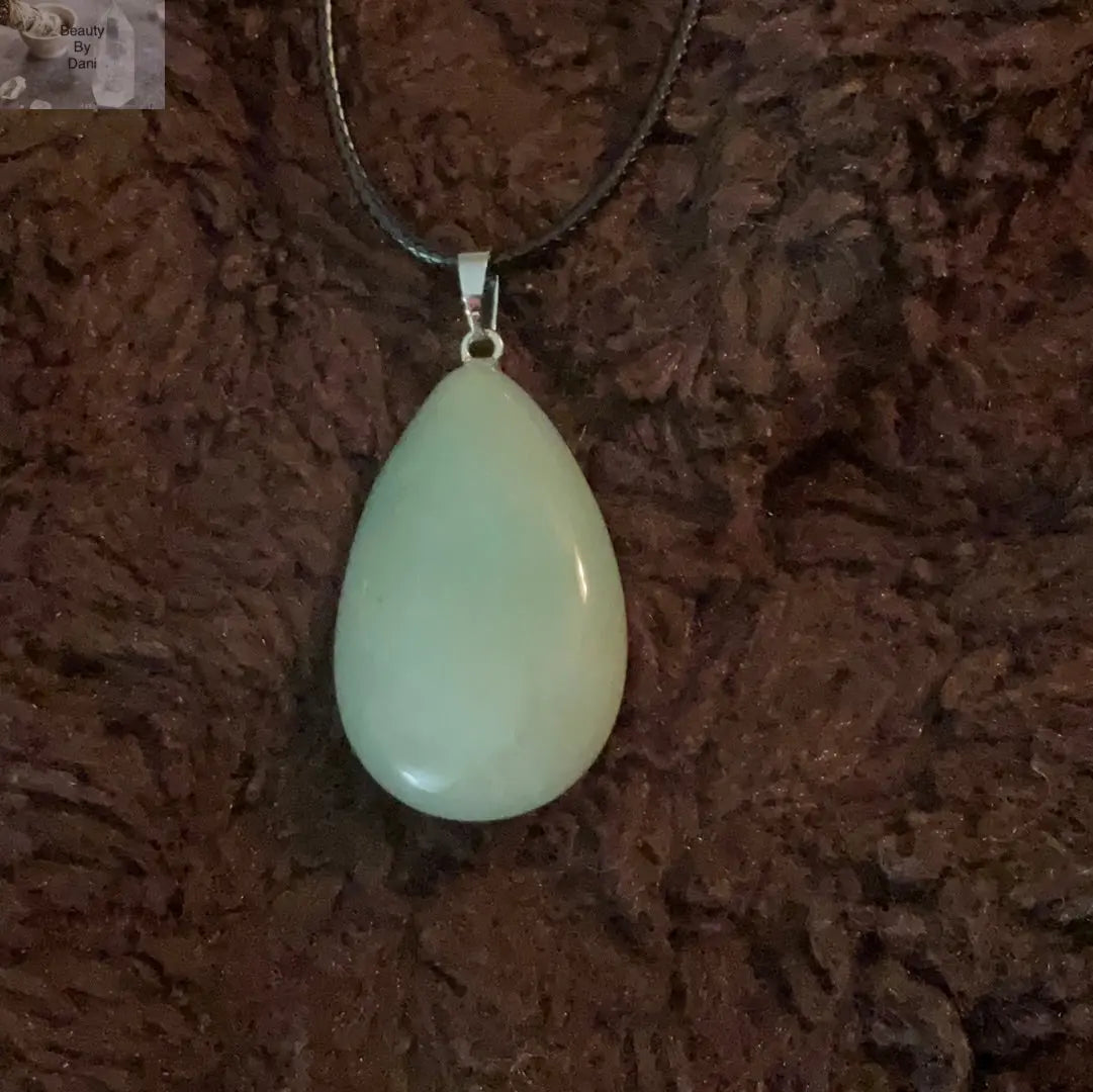 Aventurine Vibrant Teardrop Pendant Necklace Beauty by Dani
